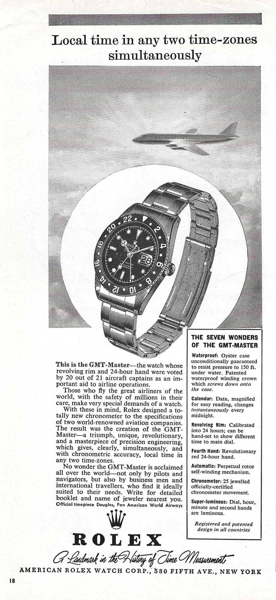 1959 Rolex GMT Master Advertisement