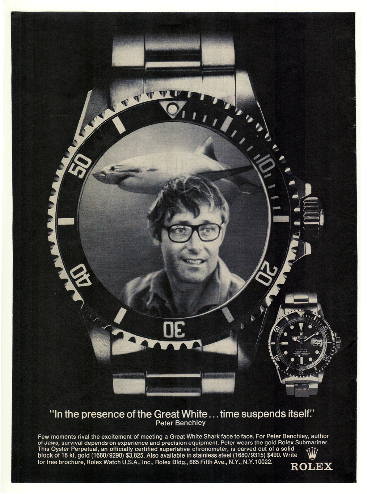 1975 Rolex Submariner Advertisement