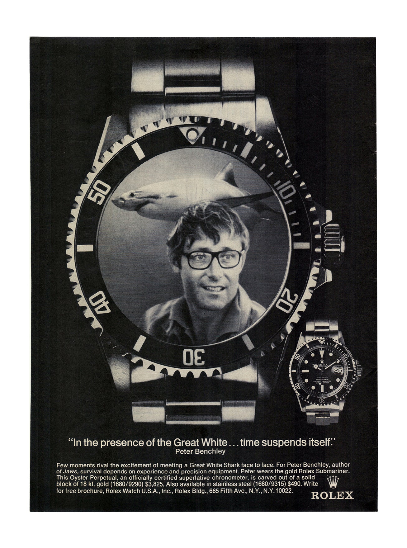 1975 Rolex Submariner Advertisement