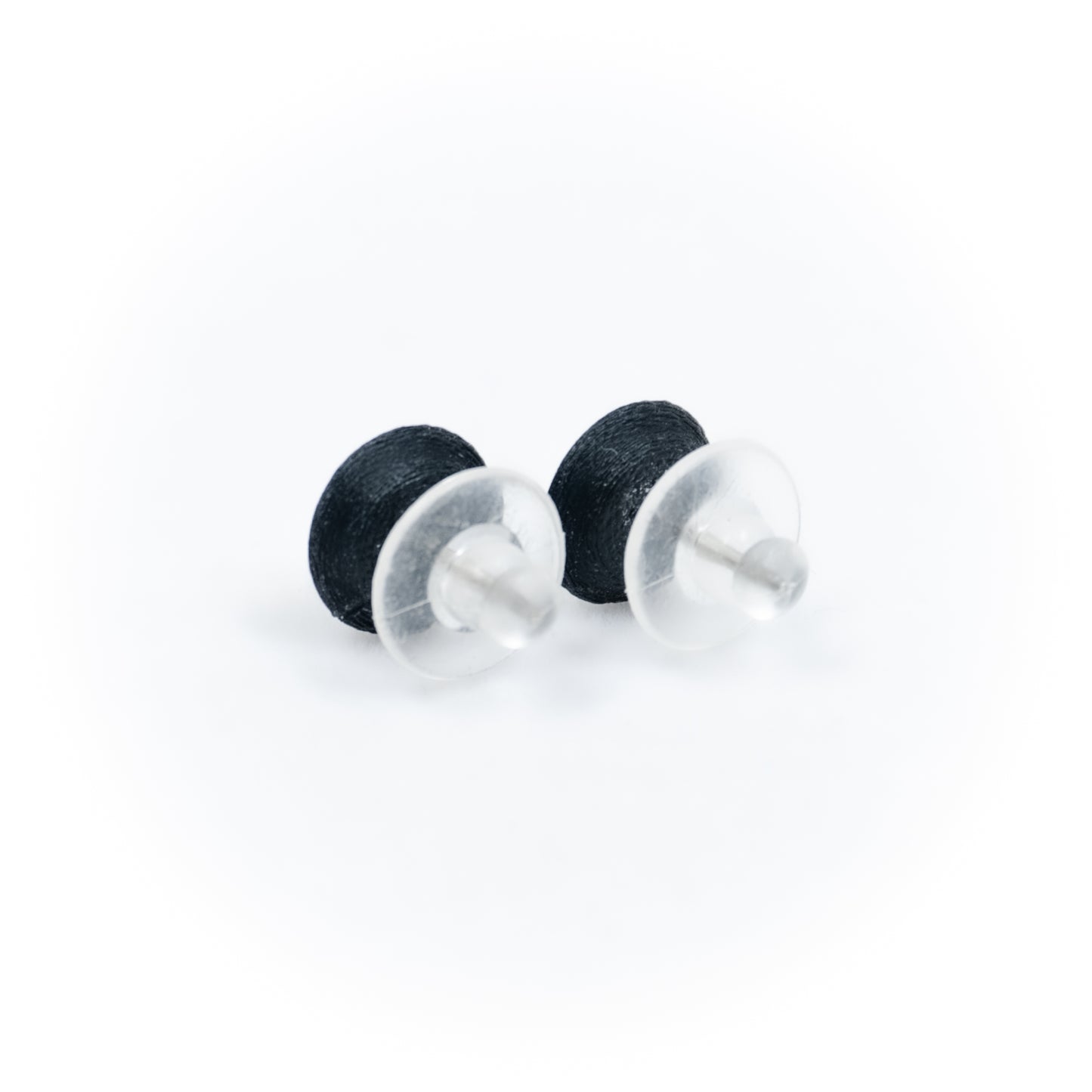 Watch crown stud earrings carbon fiber cases