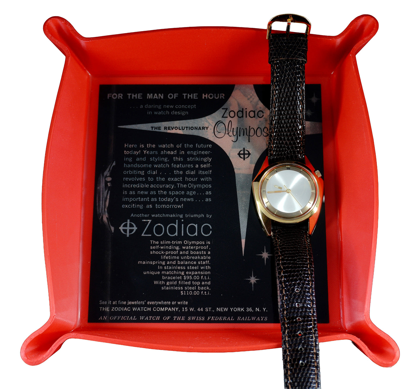 1960s Zodiac Olympos Mystery Dial Watch
