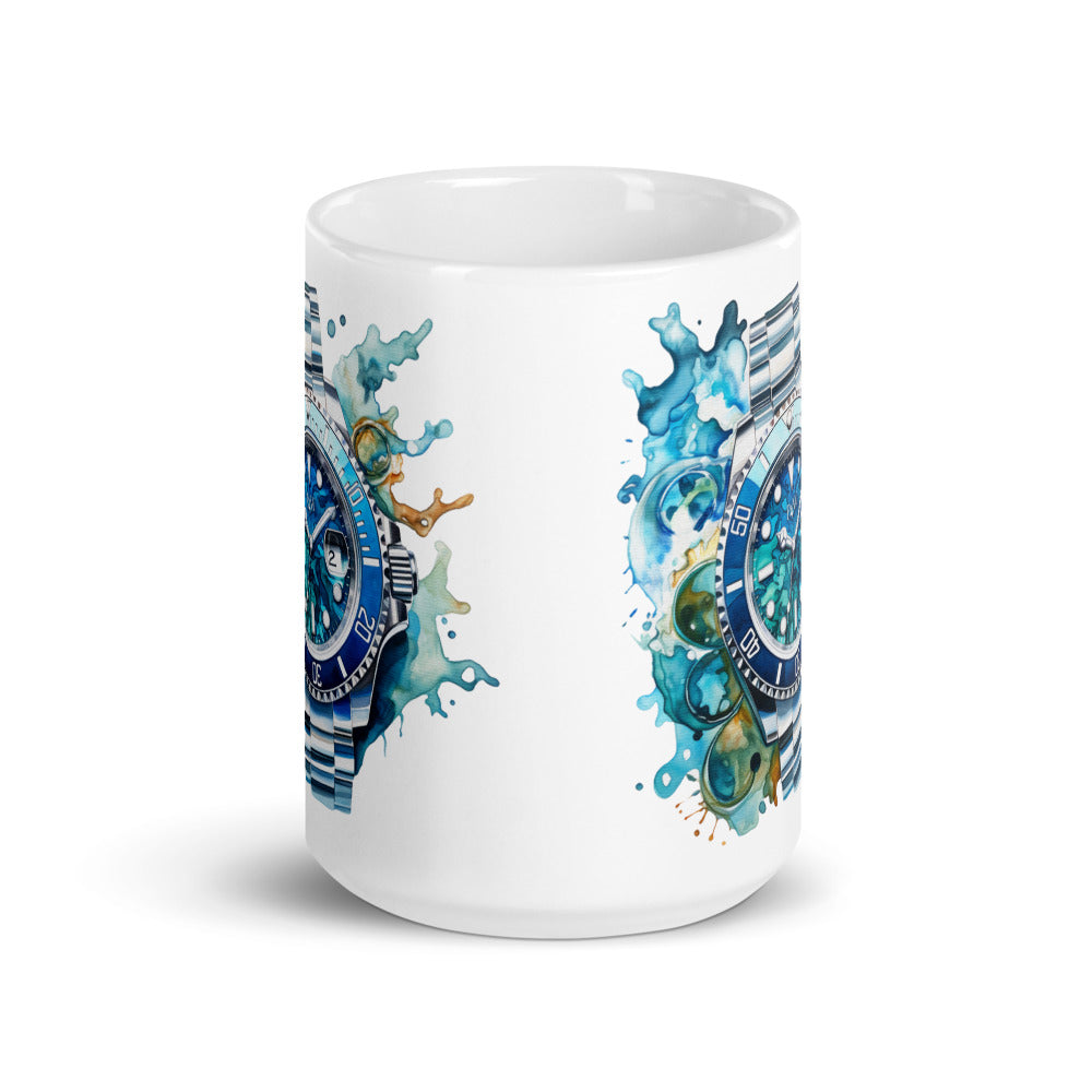 Watercolor Dive Watch Mug