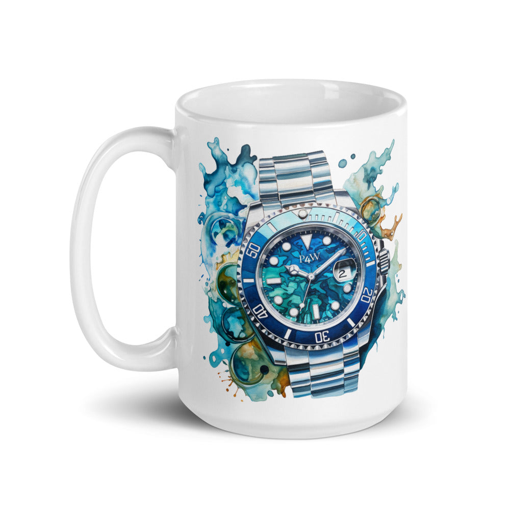 Watercolor Dive Watch Mug