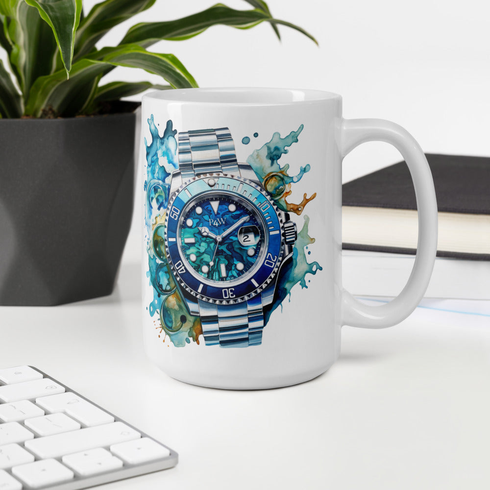 Watercolor Dive Watch Mug