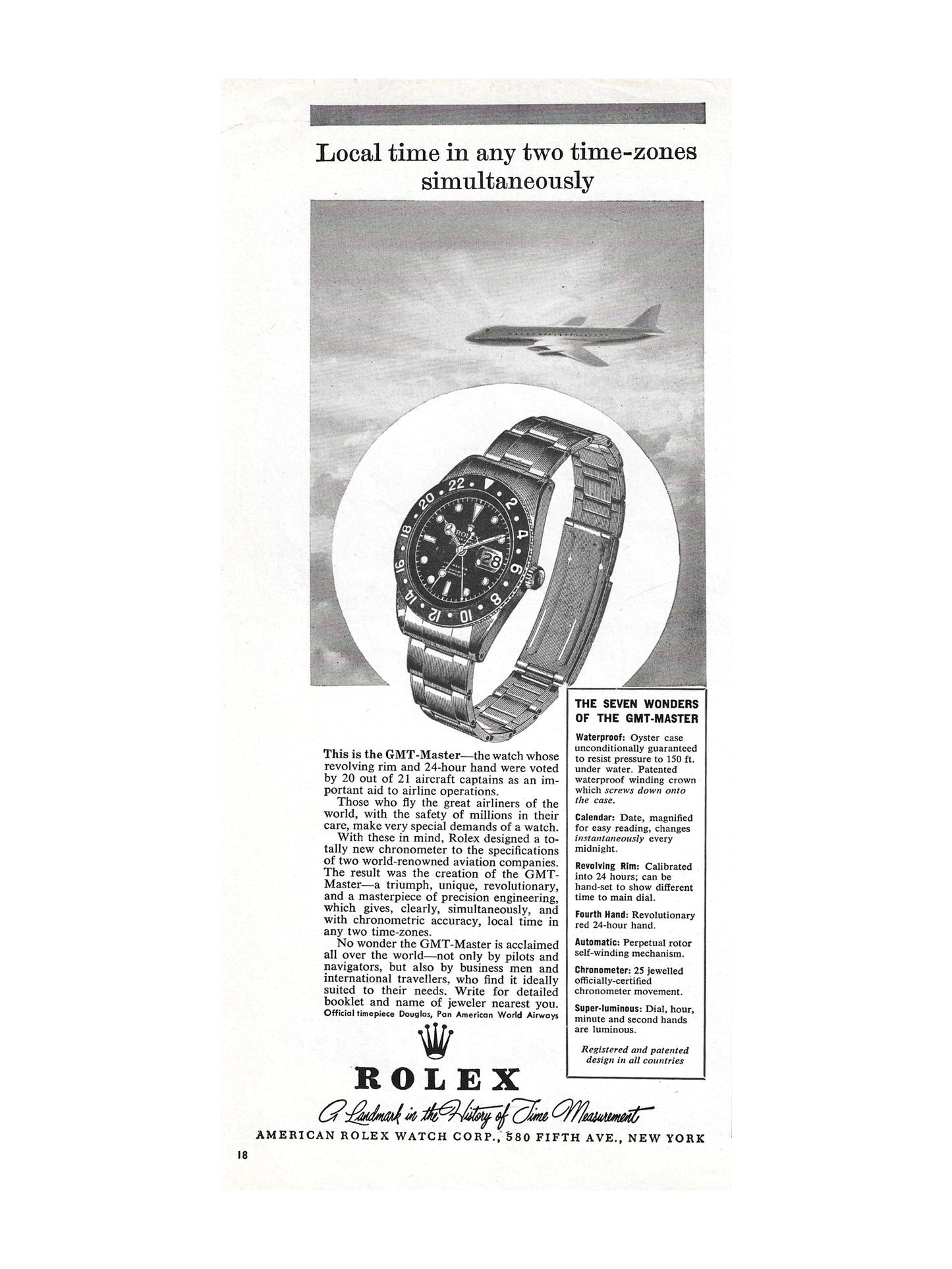 1959 Rolex GMT Master Advertisement