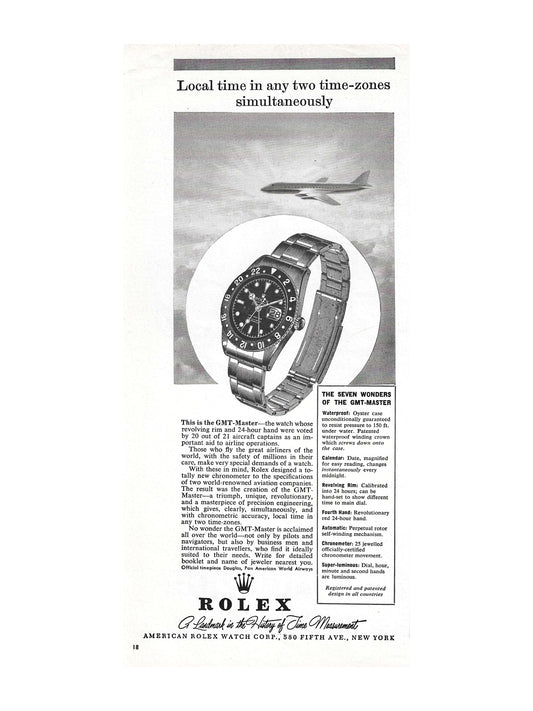 1959 Rolex GMT Master Advertisement