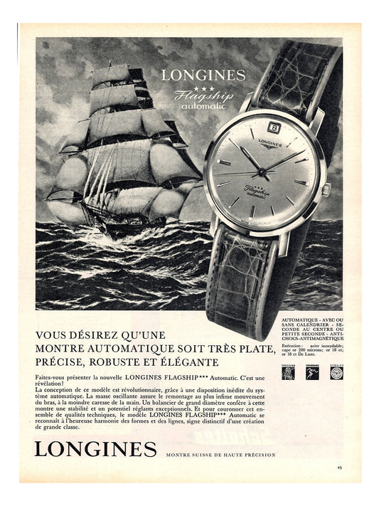 1961 Longines Flagship French Advertisement