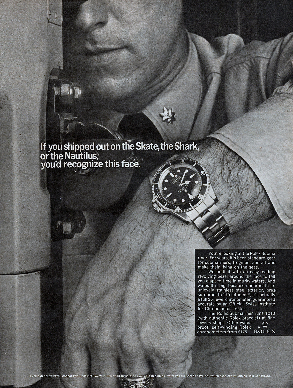 1966 Rolex Submariner Advertisement