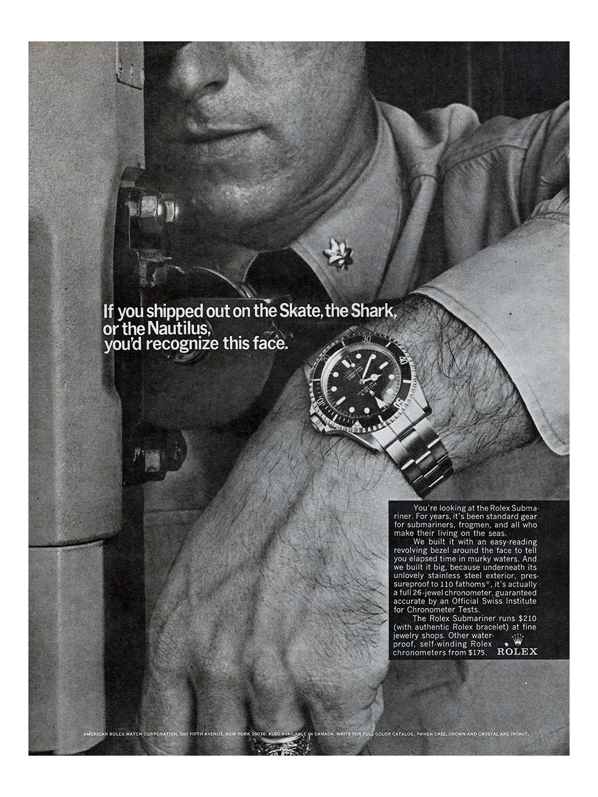 1966 Rolex Submariner Advertisement