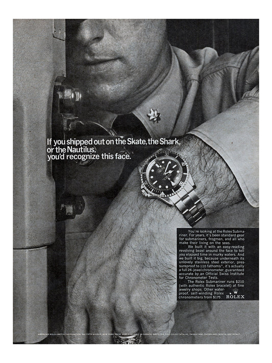 1966 Rolex Submariner Advertisement