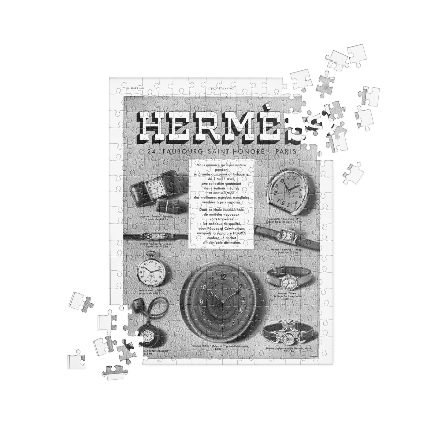 1935 Hermès French Print Ad Puzzle